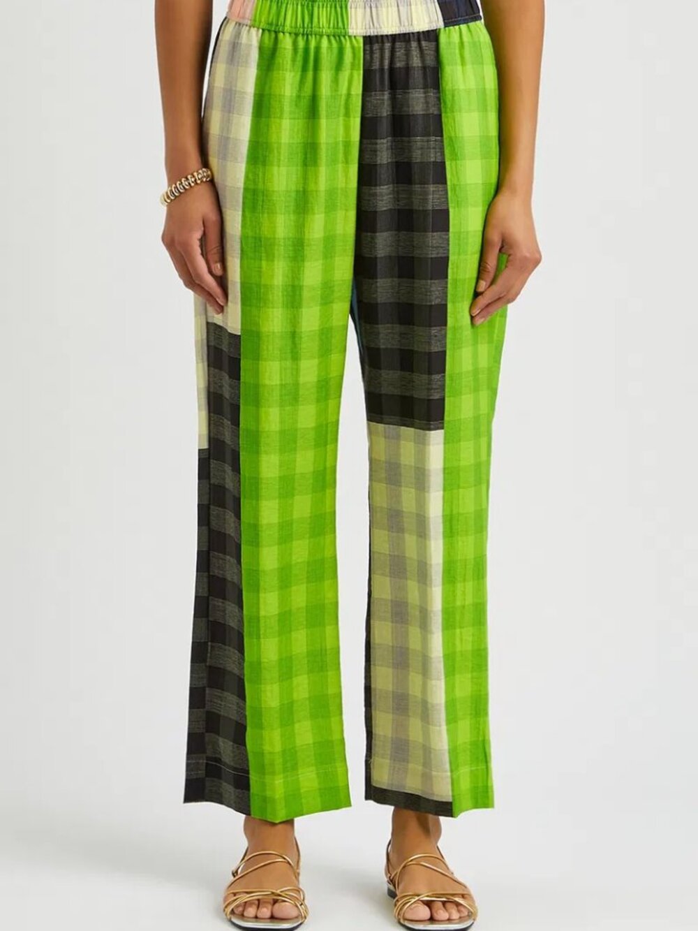 Stine Goya Debra Checked Patchwork Trousers